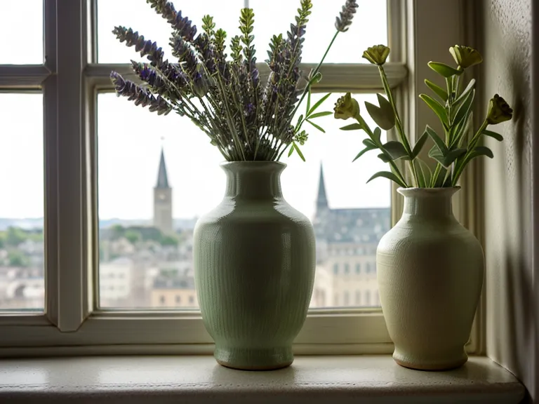 Lavendelzweig auf dem Fenstersims mit Blick auf den Regensburger Dom – ruhiges Detail aus dem Sonntagsjournal
